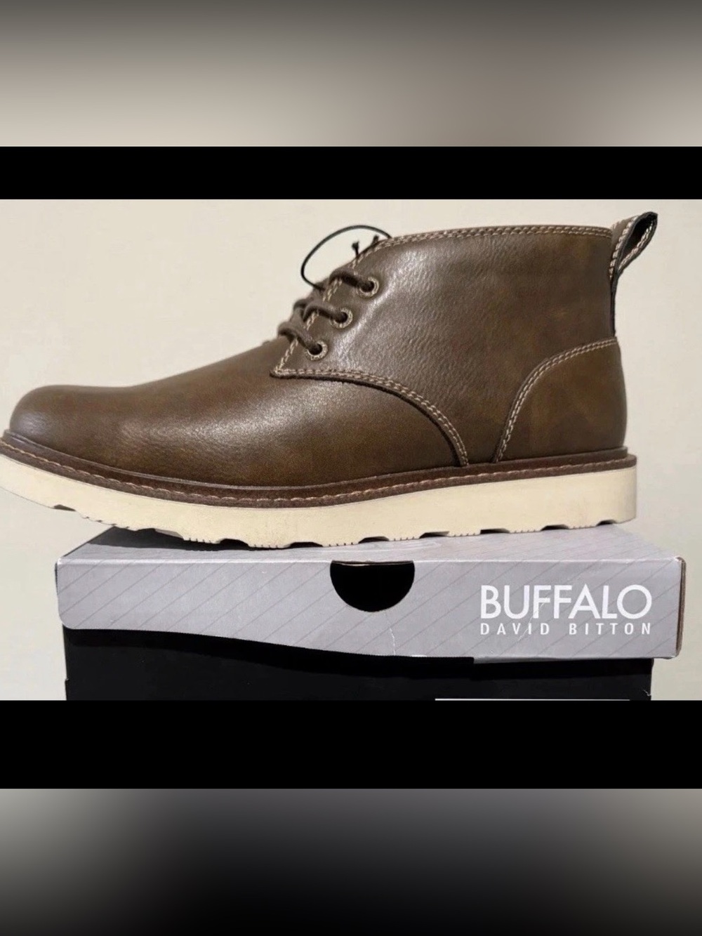 Buffalo David Bitton Metcalf Mens Size 12 Brown Chukka Boot Memory Foam NIB